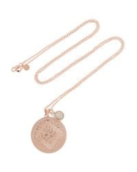 Monica Vinader Pink Marie 18karat Rose Gold Vermeil Labradorite Necklace