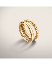 John Hardy | Metallic Set Of Two Slim Band Ring | Lyst