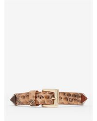 Valentino | Brown Rockstud Snakeskin Bracelet | Lyst