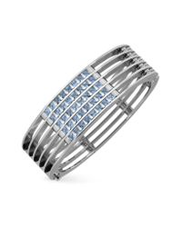 Zoppini - Blue Dare To Love Stainless Steel and Spinel Stone Cuff Bracelet - Lyst
