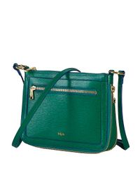 ralph lauren green leather bag