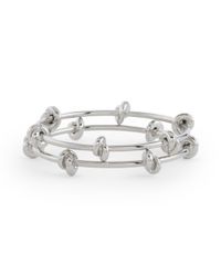 Club Monaco | Metallic Love Me Not Bangles | Lyst