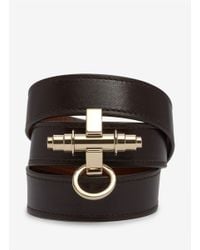 Givenchy | Metallic Obsedia Wrapped Leather Bracelet | Lyst