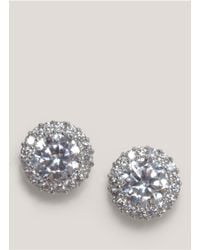 CZ by Kenneth Jay Lane | Metallic Pavé Crystal Trim Earrings | Lyst