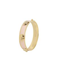 Alexander McQueen | Pink 3D Skull Enamel Bangle | Lyst