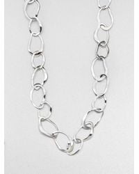 Ippolita | Metallic Glamazon Scultura Sterling Silver Wavy Oval Link Chain Necklace | Lyst