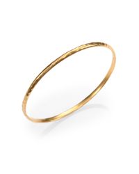 Mija | Metallic Hammered Bangle Bracelet | Lyst