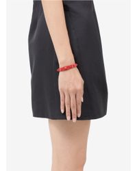 Valentino | Red Rockstud Patent Leather Skinny Bracelet | Lyst