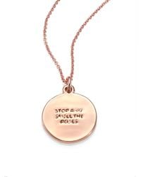 kate spade new york | Metallic Rose Is A Rose Pendant Necklace | Lyst
