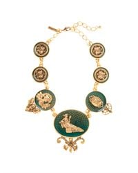 Oscar de la Renta | Green Toile Necklace | Lyst