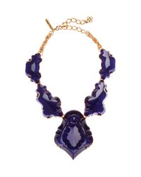 Oscar de la Renta | Purple Resin Chandelier Necklace | Lyst