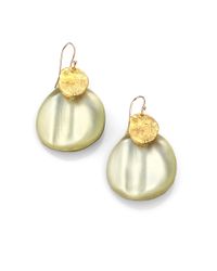 Alexis Bittar | Metallic Lucite Wafer Drop Earrings | Lyst