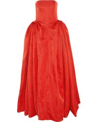 Lyst - Alexander Mcqueen Duchess Silk satin Gown in Red