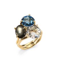 Ippolita | Metallic Multi Gemstone and 18k Yellow Gold Cluster Ring | Lyst