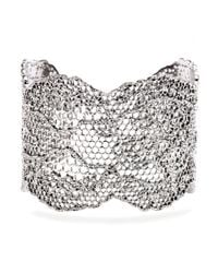 Aurelie Bidermann | Metallic Silver-plated Vintage Lace Cuff | Lyst