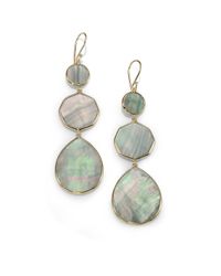 Ippolita | Green Polished Rock Candy Black Shell & 18K Yellow Gold Crazy 8S Drop Earrings | Lyst