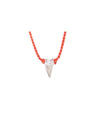 Dezso by Sara Beltran - Pink Petite Shark Tooth Mexican Tassel Necklace - Lyst