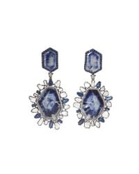 Kimberly Mcdonald | Blue Blackened White Gold Diamond and Sapphire Earrings | Lyst