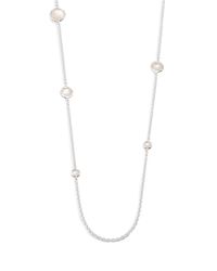 Ippolita | Metallic Rock Candy Mother-of-pearl, Clear Quartz & Sterling Silver Lollipop Doublet Station Necklace | Lyst