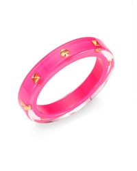kate spade new york | Pink Pyramid Resin Bangle Bracelet | Lyst