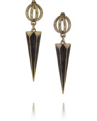 Lulu Frost | Orbit Blackened Gold-Tone Drop Earrings | Lyst