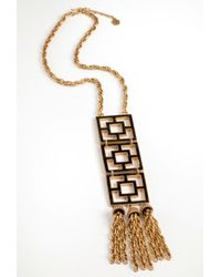 Trina Turk | Metallic Black 3 Tiered Brick Pendant | Lyst