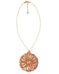 Trina Turk | Orange Medallion Necklace | Lyst