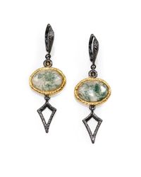 Alexis Bittar | Multicolor Moss Agate and White Quartz Doublet Earrings | Lyst