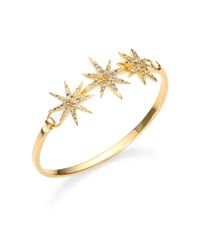 Elizabeth and James | Metallic Compass Rose Pave White Topaz Bracelet | Lyst