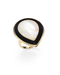 Ippolita | Metallic Mother of Pearl Black Onyx and 18k Yellow Gold Ring | Lyst