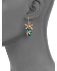 Tory Burch | Blue Dragonfly Drop Earrings | Lyst