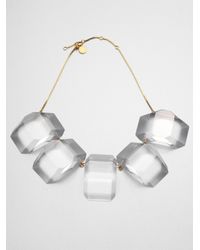 Stella McCartney | Black 14k Gold Faceted Statement Necklace | Lyst