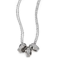 Michael Kors | Metallic Three Interlocking Ring Necklace | Lyst