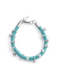 Rebecca Minkoff | Metallic Runway Triangle Charm Friendship Bracelet | Lyst