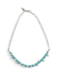 Rebecca Minkoff | Metallic Runway Triangle Charm Friendship Necklace | Lyst