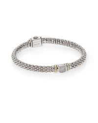 Lagos | Metallic Diamond Sterling Silver and 18k Yellow Gold Bracelet | Lyst