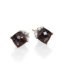 Lagos | Brown Smokey Quartz and Sterling Silver Stud Earrings | Lyst