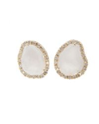 Kimberly Mcdonald | Metallic Light Geode and Diamond Stud Earrings | Lyst