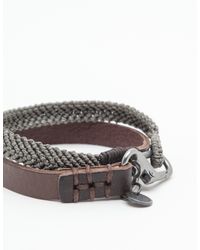 Caputo & Co. | Gray Hand Knotted Chevron Leather for Men | Lyst