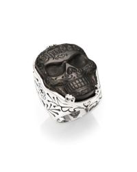 King Baby Studio | Metallic Carved Jet Chosen Skull Ring | Lyst