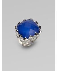 Stephen Webster | Blue Agate & Quartz Crystal Sterling Silver Ring | Lyst