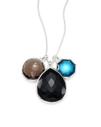 Ippolita | Metallic Threestone Sterling Silver Pendant Necklace | Lyst