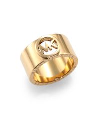 Michael Kors | Metallic Logo Cutout Band Ring | Lyst