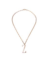 Lulu Frost | Metallic Letter Z Necklace | Lyst