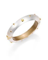 Alexis Bittar | Gray Studded Lucite Bangle Bracelet/silver | Lyst