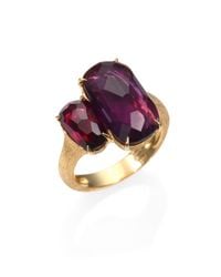 Marco Bicego | Metallic Murano Amethyst, Rhodolite Garnet & 18k Yellow Gold Cocktail Ring | Lyst