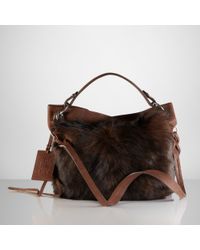 shearling hobo