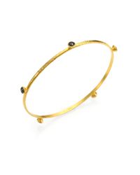 Gurhan | Metallic Black Diamond 24k Gold Station Bangle Bracelet | Lyst
