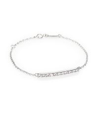 KALAN by Suzanne Kalan | Metallic White Sapphire 14k White Gold Bar Bracelet | Lyst