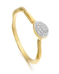 Monica Vinader | Metallic Siren Diamond Small Stacking Ring | Lyst